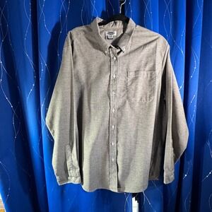 Edwards Mens XL Button Down Shirt Long‎ Sleeve Oxford Gray Tuff Tested Work